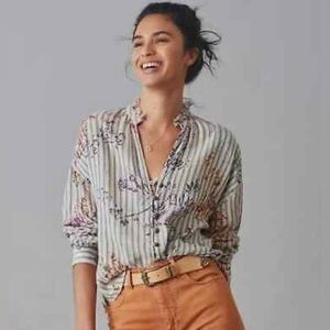 Floral Striped Women's Top